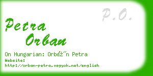 petra orban business card